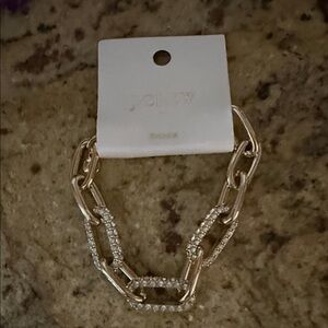 J. Crew Gold and crystal Link Bracelet